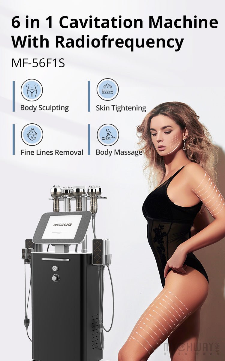 Stand 6 In 1 Cavitation Machine With Radiofrequency Vacuum For Body Sculpting - myChway UK
