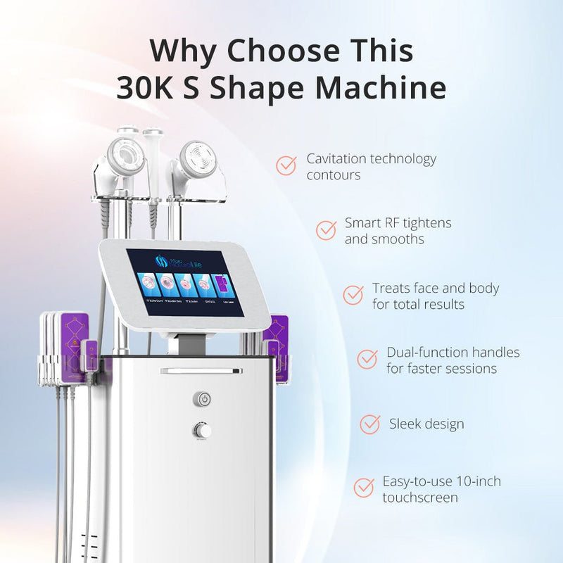 Vertical S Shape Machine 30K Cavitation Slimming Machine Spa Use - myChway UK