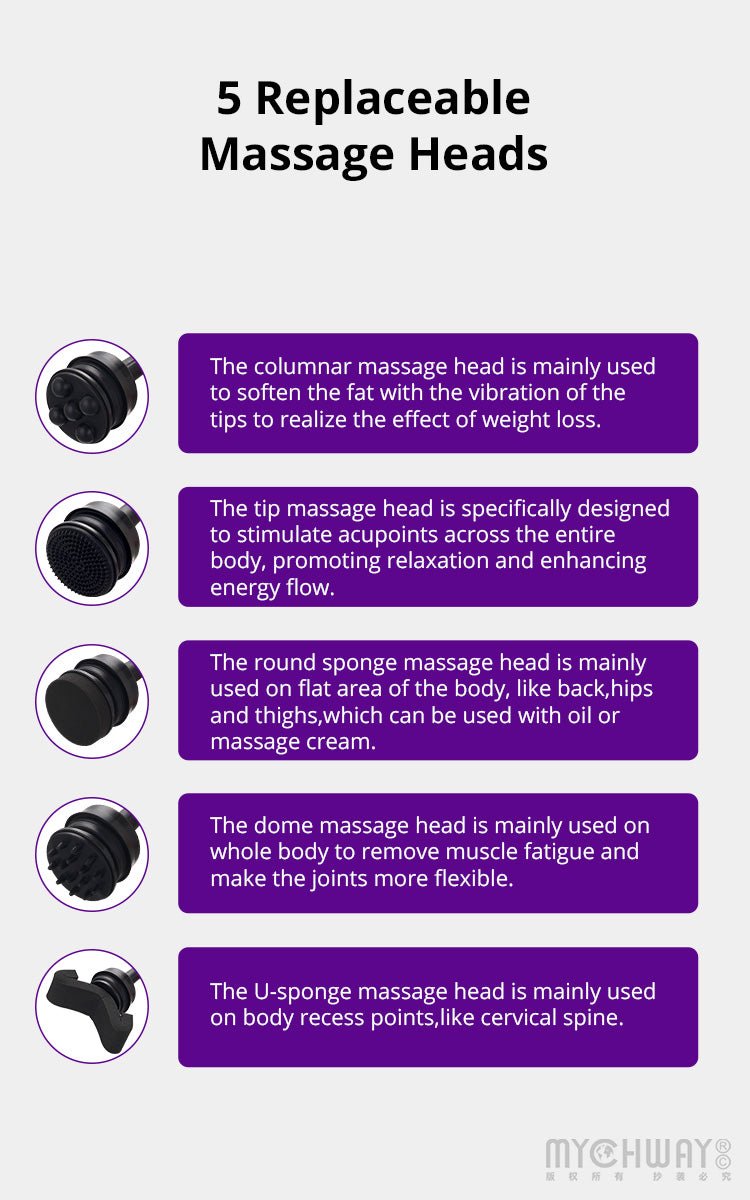 Vibration Body Massage G5 Health Care Machine With 5 Heads For Body Sculpting - myChway UK
