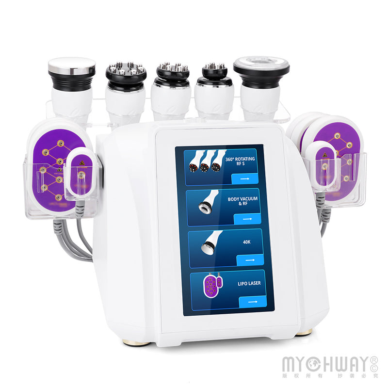 6-In-1 360° Rotary RF Ultrasonic Cavitation Vacuum Weight Loss Slimming Machine