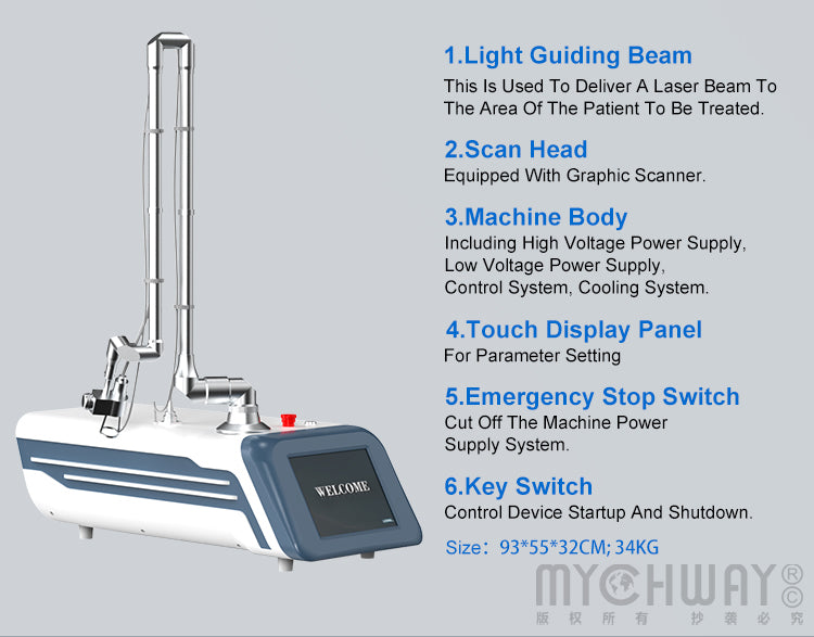 Co2 Fractional Laser Machine For Acne Scar Marks Removal Vaginal Tightening