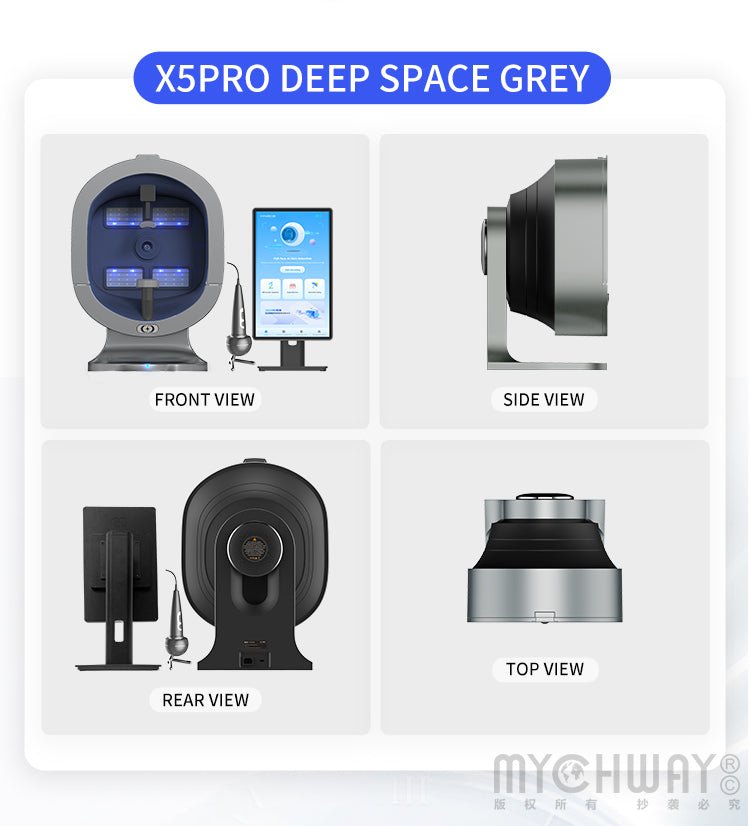 X5 Pro AI Skin Image Analyzer Facial Scalp Detection Health Management Machine - myChway UK