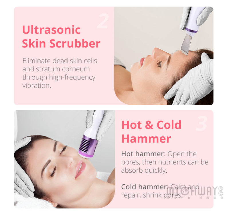 Professional Ultrasonic Skin Scrubber Machine For Skin Tightening Anti-Aging