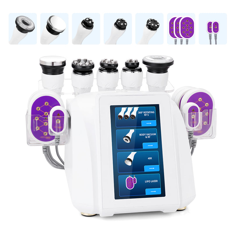 6-In-1 360° Rotary RF Ultrasonic Cavitation Vacuum Weight Loss Slimming Machine