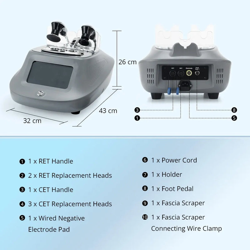 CET RET Fascia Therapy Face Body Care Machine For Pain Relief Skin Tightening