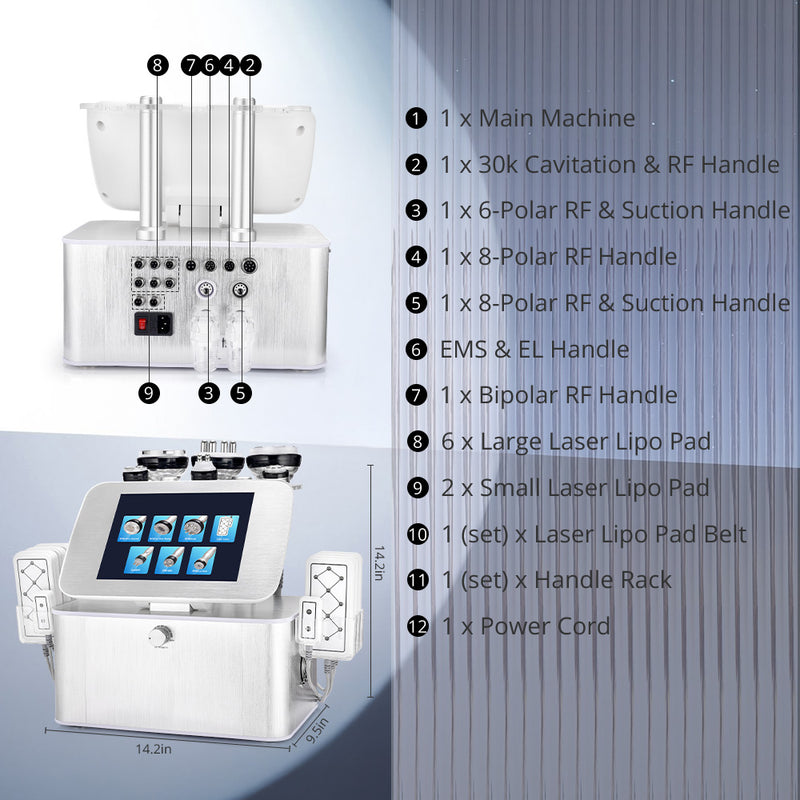 30K Cavitation 2.5 Vaccum RF Lifting Body Slimming Fat Loss Machine For Body Contouring