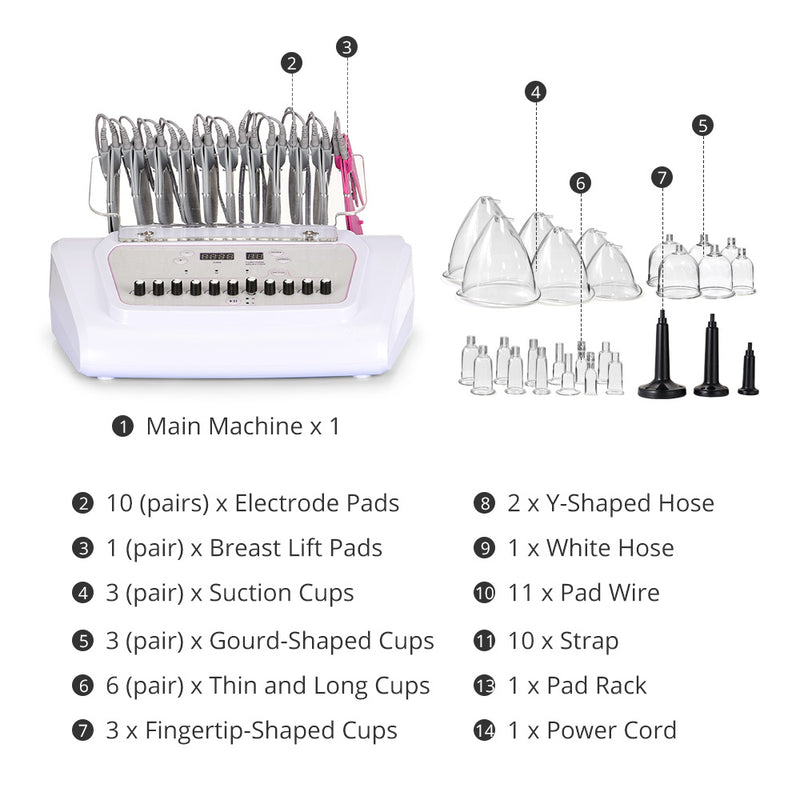 EMS Microcurrent Machine With Cupping Therapy For Muscle Toning Butt Lift Massage